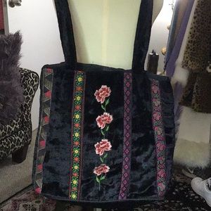 Vintage Velvet Shoulder Bag